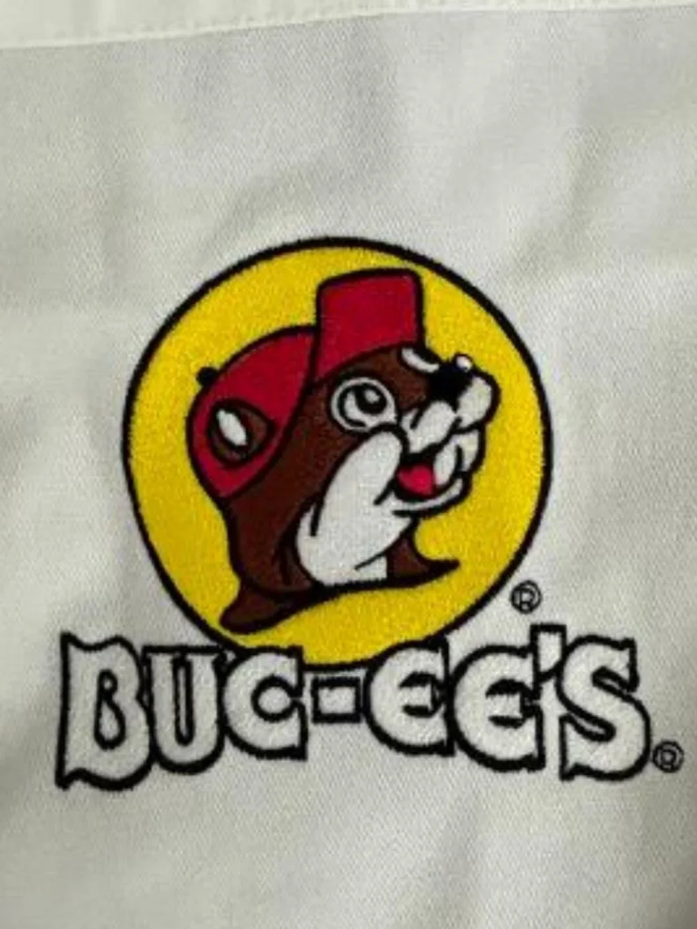 Buc-ee’s White Original Logo Apron Adjustable Kitchen NWOT